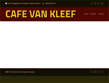 Tablet Screenshot of cafevankleef.com